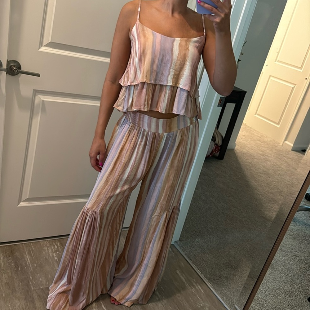 Pink and Lavender Watercolor 2 Piece Set